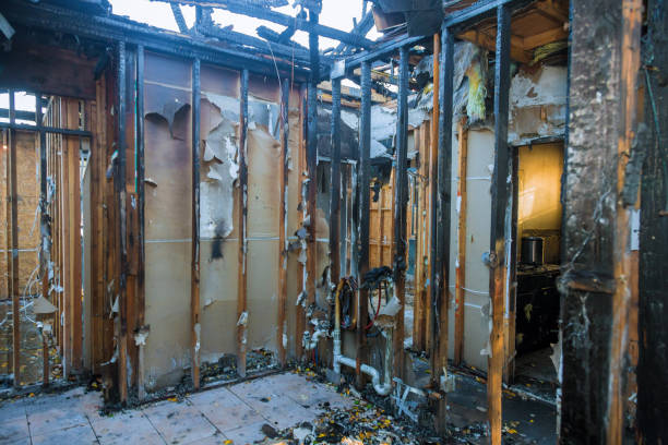 Professional Fire Damage Restoration technician working in Peoria, AZ